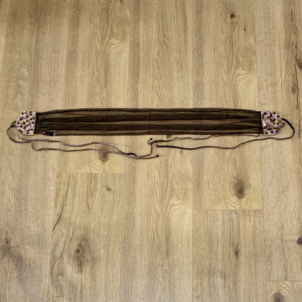Chan Luu Semi Precious Stones Mesh Belt - Chocolate - Picture 7 of 13